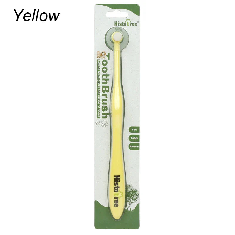 Soft Round Head Pet Toothbrush for Dogs – Tartar Remover & Bad Breath Freshener | Puppy Dental Care Brush for Small Pets