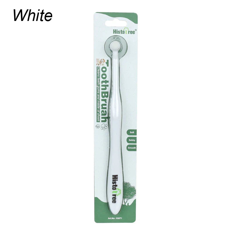 Soft Round Head Pet Toothbrush for Dogs – Tartar Remover & Bad Breath Freshener | Puppy Dental Care Brush for Small Pets