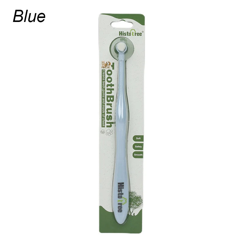 Soft Round Head Pet Toothbrush for Dogs – Tartar Remover & Bad Breath Freshener | Puppy Dental Care Brush for Small Pets